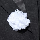 Брошь-заколка текстильная «Цветок» гвоздика, цвет белый - Фото 2