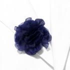 Брошь-заколка текстильная «Цветок» гвоздика, цвет синий - Фото 2