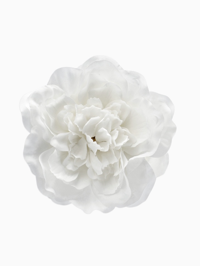 Брошь-заколка текстильная «Цветок» пион, цвет белый - Фото 1