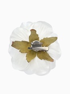 Брошь-заколка текстильная «Цветок» пион, цвет белый - Фото 3
