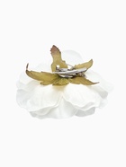 Брошь-заколка текстильная «Цветок» пион, цвет белый - Фото 4