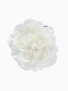 Брошь-заколка текстильная «Цветок» пион, цвет белый - Фото 5