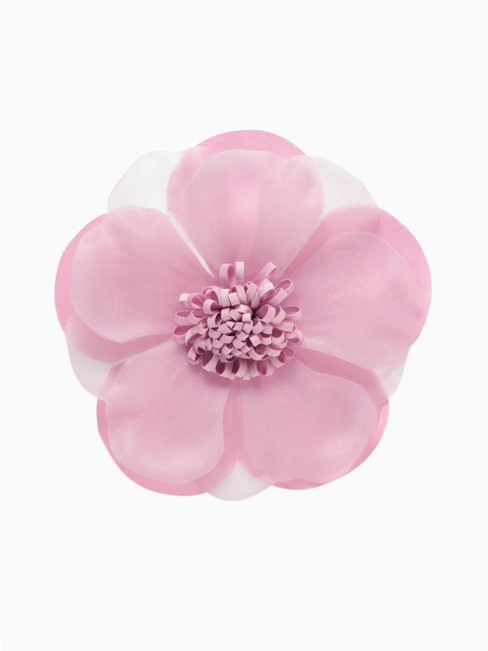 Брошь-заколка текстильная «Цветок» анютины глазки, цвет пыльно-розовый - Фото 1