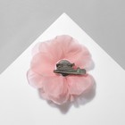 Брошь-заколка текстильная «Цветок» гвоздика, цвет розовый - фото 7877556