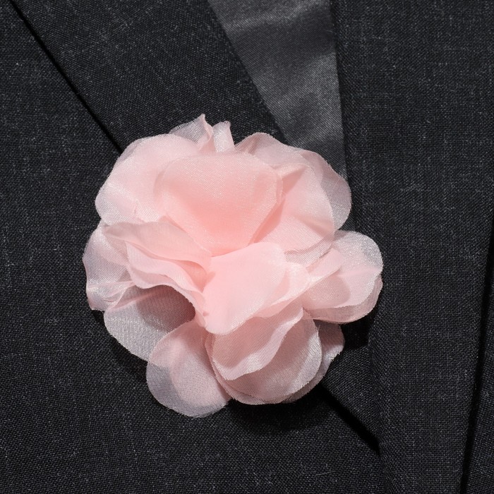 Брошь-заколка текстильная «Цветок» гвоздика, цвет розовый - фото 1910871126