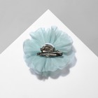 Брошь-заколка текстильная «Цветок» гвоздика, цвет голубой - фото 7877559