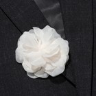 Брошь-заколка текстильная «Цветок» гвоздика, цвет бежевый - фото 7877566