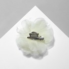 Брошь-заколка текстильная «Цветок» азалия , цвет бежевый - Фото 3