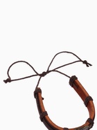 Браслет кожа «Стиль» сова, коричневый в чернёном золоте, d=6 см - Фото 3