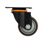 Колесо мебельное CAPPIO d=75,на площадке,поворотное, покрытие TPR - фото 806615474