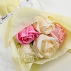 Букет из мыльных лепестков для ванны «Розы», подарочный, в коробке с ручкой, 8.5×18×25 см - Фото 3