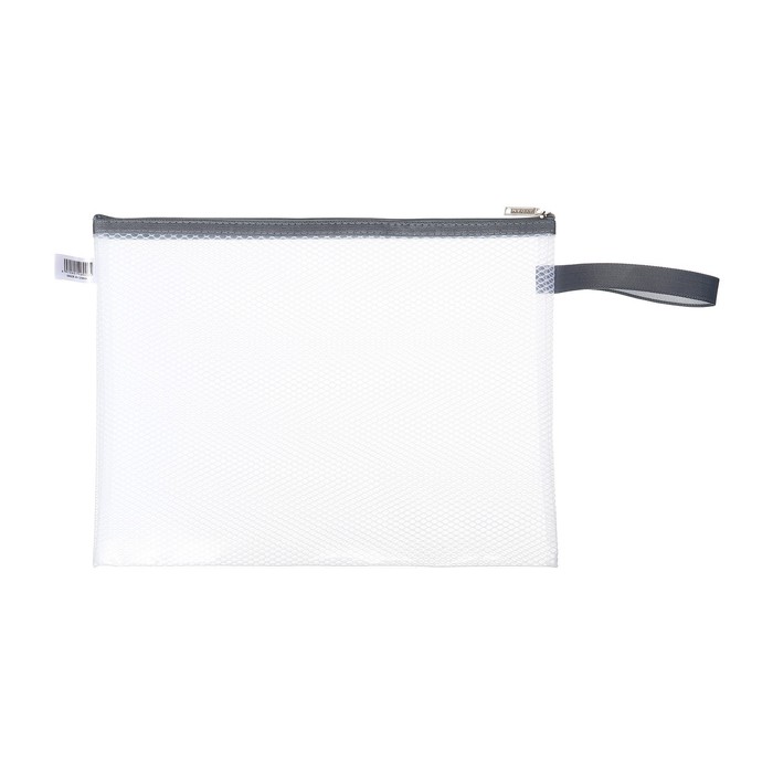 Папка-конверт на молнии формат А4, с ручкой, водоотталкивающая, 350 мкр Серый
