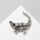 Брошь-кулон «Крокодил» миниатюрный, цветная в чернёном серебре - фото 7877684