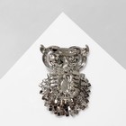 Брошь «Флин», цвет красно-белый в серебре - фото 23248814