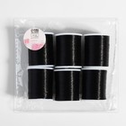 Нить металлизированная, 91 ± 1 м, чёрная, цена за 1 штуку - Фото 3