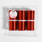 Нить металлизированная, 91 ± 1 м, красная - Фото 3