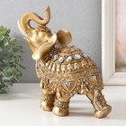Сувенир полистоун "Слон в золотой попоне со стразами" МИКС 20х10х21 см - фото 23248891