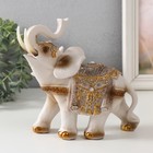 Сувенир полистоун "Белый слон в попоне с золотом" МИКС 16,5х8х17,5 см - Фото 2