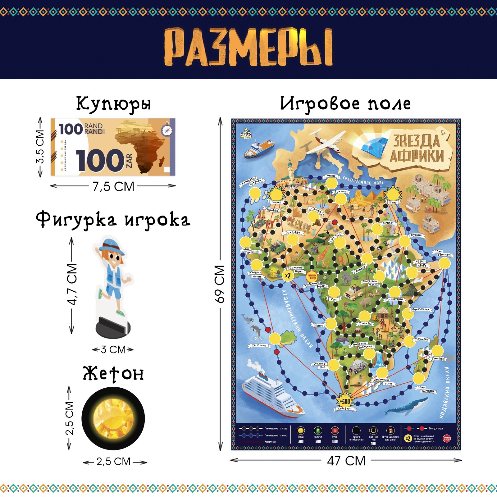 Настольная игра «Звезда Африки», 2-4 игрока, 5+ (9513579) - Купить по цене  от 239.00 руб. | Интернет магазин SIMA-LAND.RU