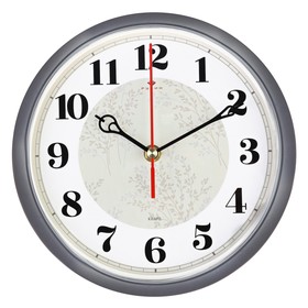Часы настенные, интерьерные "Весенние", d-22 см, корпус серебро