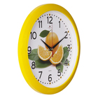 Часы настенные, интерьерные: Кухня, "Апельсин", d-29 см, корпус желтый - Фото 3