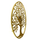 Часы настенные из металла "Дерево жизни" , d-50 см, золото - Фото 2