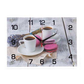 Часы настенные, серия: Кухня, "Кофе и сладости" 25х35 см