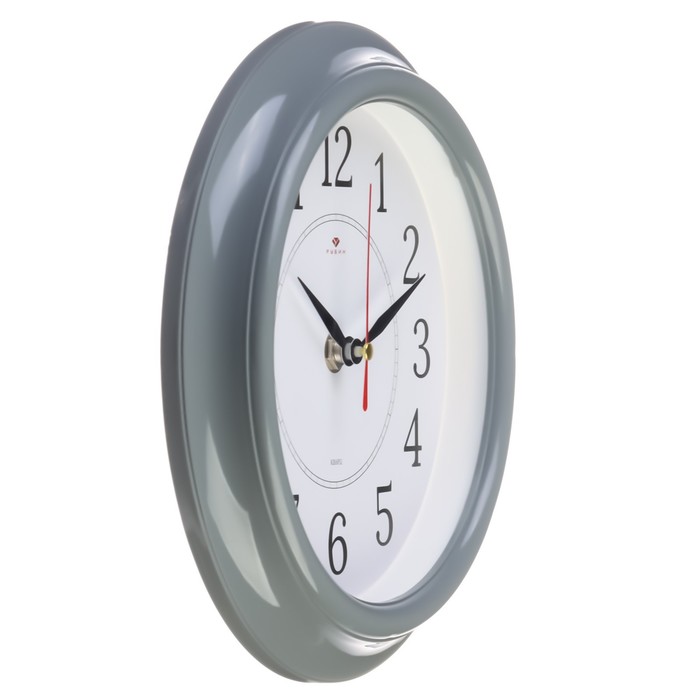 Часы настенные "Классика", d-21 см, корпус серый