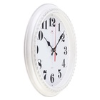 Часы настенные, интерьерные, бесшумные, d-28.5 см, корпус белый с серебром - Фото 4