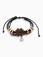 Браслет кожа «Цветок со звездочкой» хиппи, коричнево-чёрный, 6 см - Фото 1