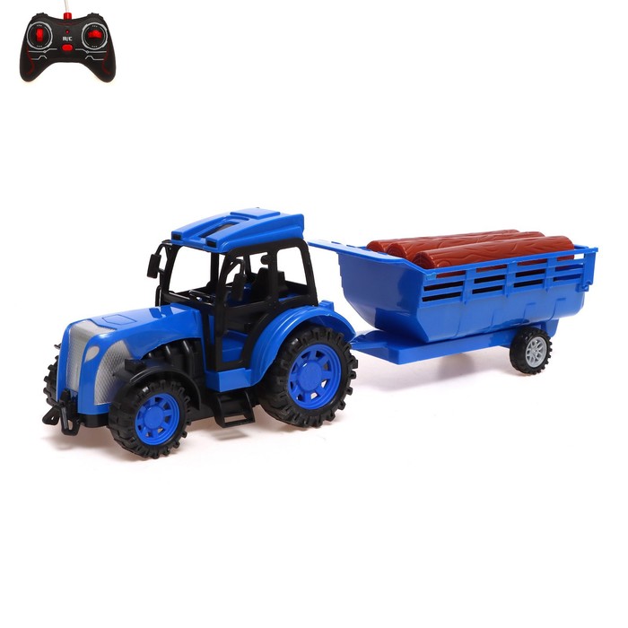 УЦЕНКА Трактор радиоуправляемый Автоград «Фермер», с прицепом, работает от аккумулятора, цвет МИКС - Фото 1