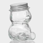 УЦЕНКА Баночка стеклянная для мёда и варенья «Медвежонок», 170 мл, 7×10 см - Фото 2