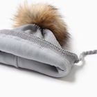 Шапка детская MINAKU с утеплителем, р-р 42-44, цвет серый 9942913