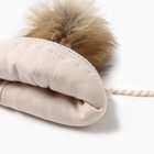 Шапка детская с утеплителем MINAKU, размер 44-46, молочная 9942924