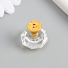 Ручка для шкатулки металл "Кристалл прозрачный" золото 2,6х2,6х2,4 см 9550681