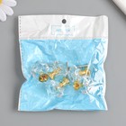 Ручка для шкатулки металл "Кристалл прозрачный" золото 2,6х2,6х2,4 см 9550681