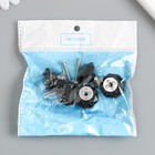 Ручка для шкатулки металл "Кристалл чёрный" серебро 2,6х2,6х2,4 см - фото 24482107