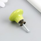 Ручка для шкатулки керамика, металл "Цветок" фисташка 3,4х3,4х3,4 см - фото 7878159