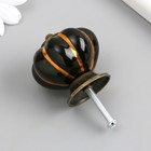 Ручка для шкатулки керамика, металл "Тыковка" чёрная 4х4х4 см - фото 7878187
