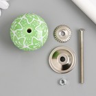 Ручка для шкатулки керамика, металл "Танцы" зелёная 4,1х4,1х6 см - фото 7878238