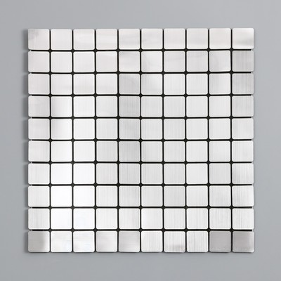Наклейка интерьерная "Клетки" серебро 30х30 см