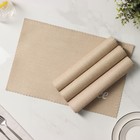 Салфетки сервировочные на стол Доляна Coffee, 4 шт., 44×29 см, бежевые - Фото 6