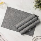 Салфетки сервировочные на стол Доляна Coffee, 4 шт., 44×29 см, серые - Фото 6