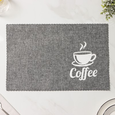 Салфетки сервировочные на стол Доляна Coffee, 4 шт., 44×29 см, серые