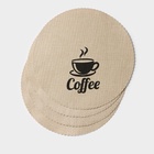 Салфетки сервировочные на стол Доляна Coffee, 4 шт., d=37 см, бежевые - Фото 3