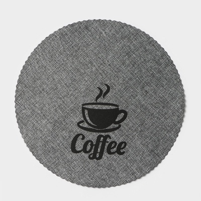 Салфетки сервировочные на стол Доляна Coffee, 4 шт., d=37 см, серые