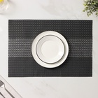 Салфетки сервировочные на стол Доляна «Сияние», 4 шт., 45×30 см, чёрные - Фото 3
