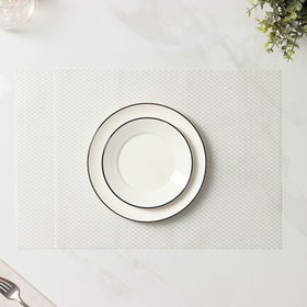 Набор салфеток сервировочных на стол Доляна Star, 4 шт, 45×30 см, цвет белый