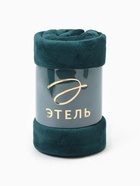 Плед «Этель», 180×200 см,100% п/э, корал-флис, изумрудный - фото 61907521