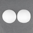 Чашки для бюстгальтера «Круг», 2XL (52), d = 16,5 см, пара, цвет белый